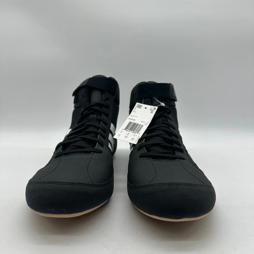 Adidas AQ3325 Mens Size 16 HVC 2 Wrestling MMA Boxing‎ Black White Stripes Shoes